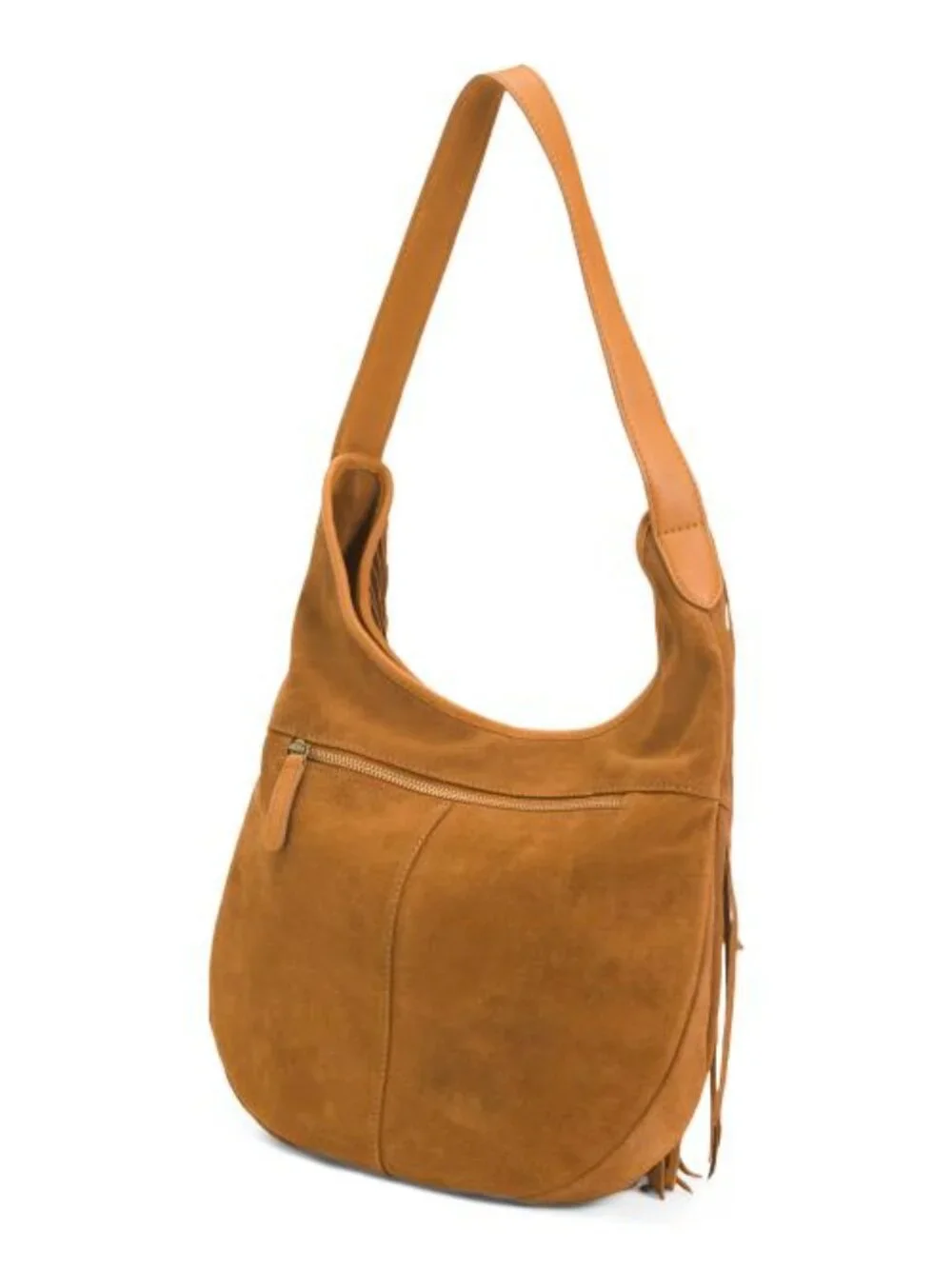 VILENCA Suede Allover Front Fringe Hobo